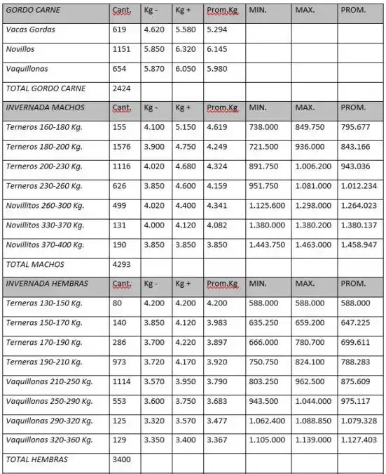precios 1 Mondino Cañuelas
