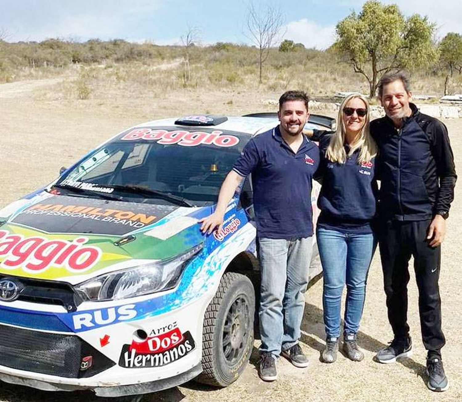 Nadia probó el Yaris junto al campeón argentino, Marcos Ligato