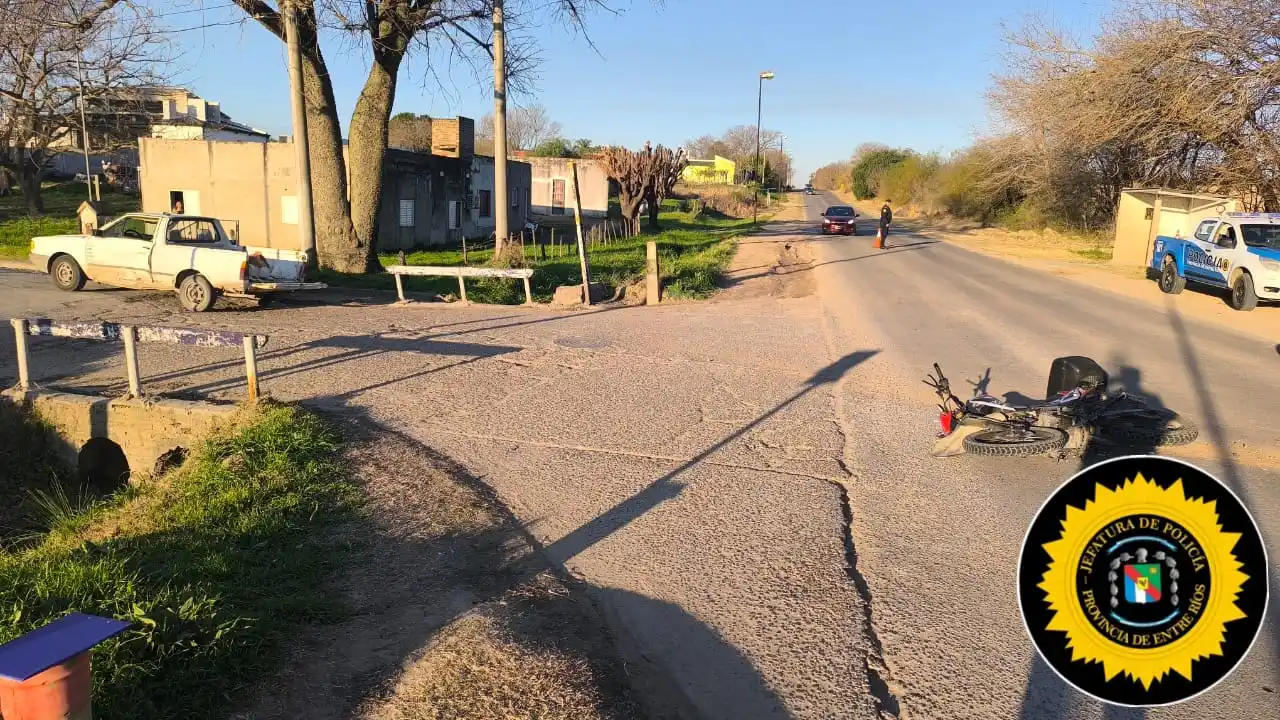Accidente de tránsito en Diamante: Dos hombres resultaron heridos
