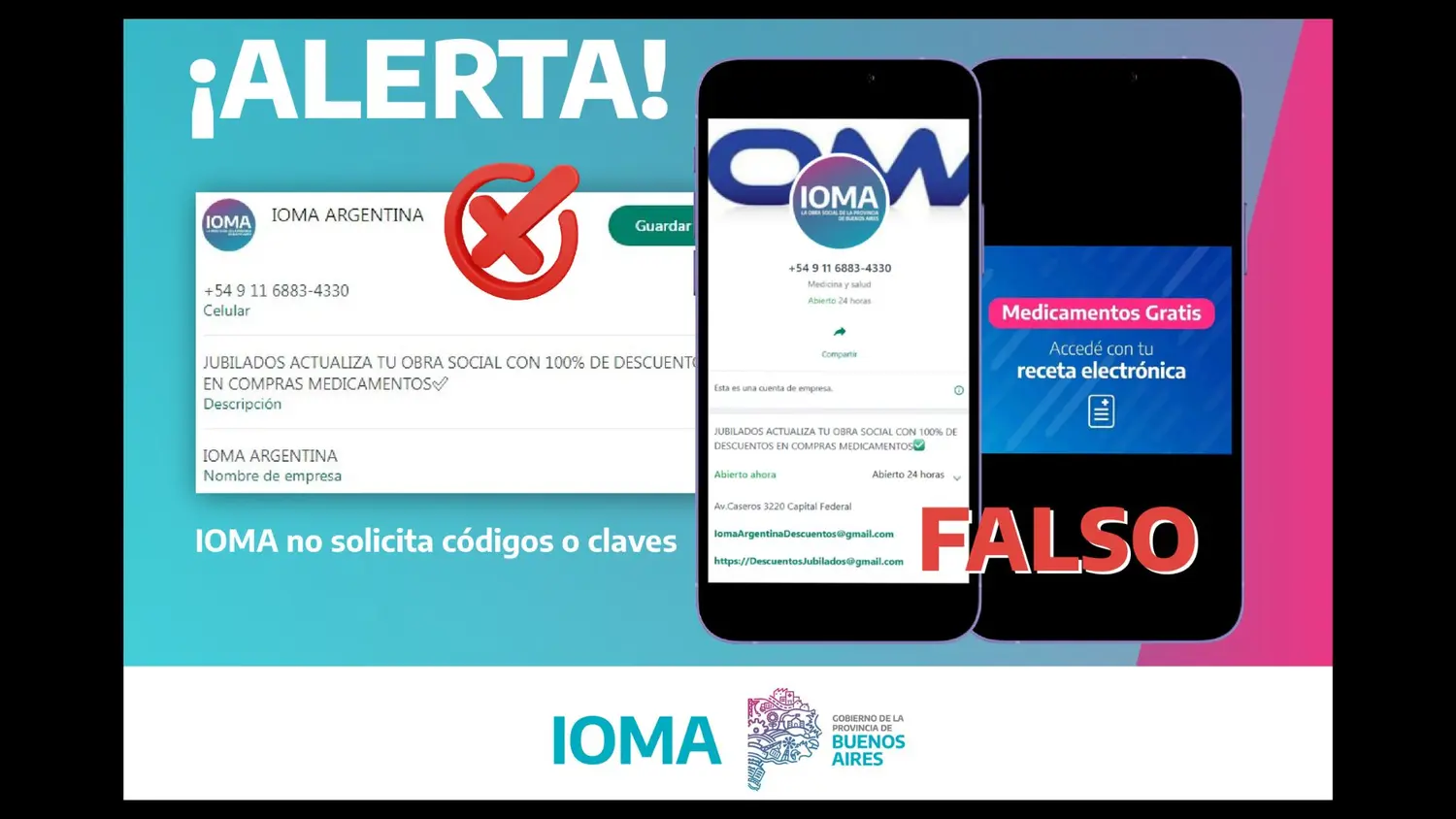 IOMA advirtió sobre intentos de estafas a su nombre mediante llamas o publicaciones en aplicaciones.