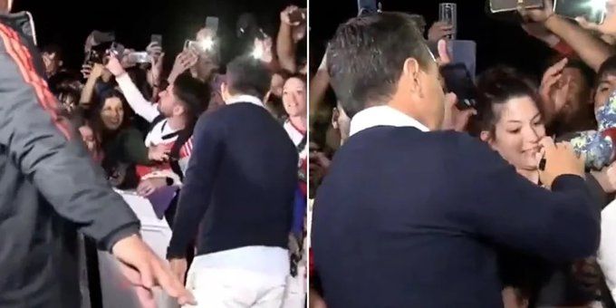 Una multitud se acercó a Ezeiza para empezar a despedir a Marcelo Gallardo tras anunciar que se va de River