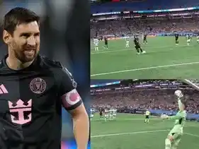 Leo Messi "picó" el penal y se lo atajaron.Inter Mimai fue goelado 3 a 0 por Charlotte.Foto: Ámbito