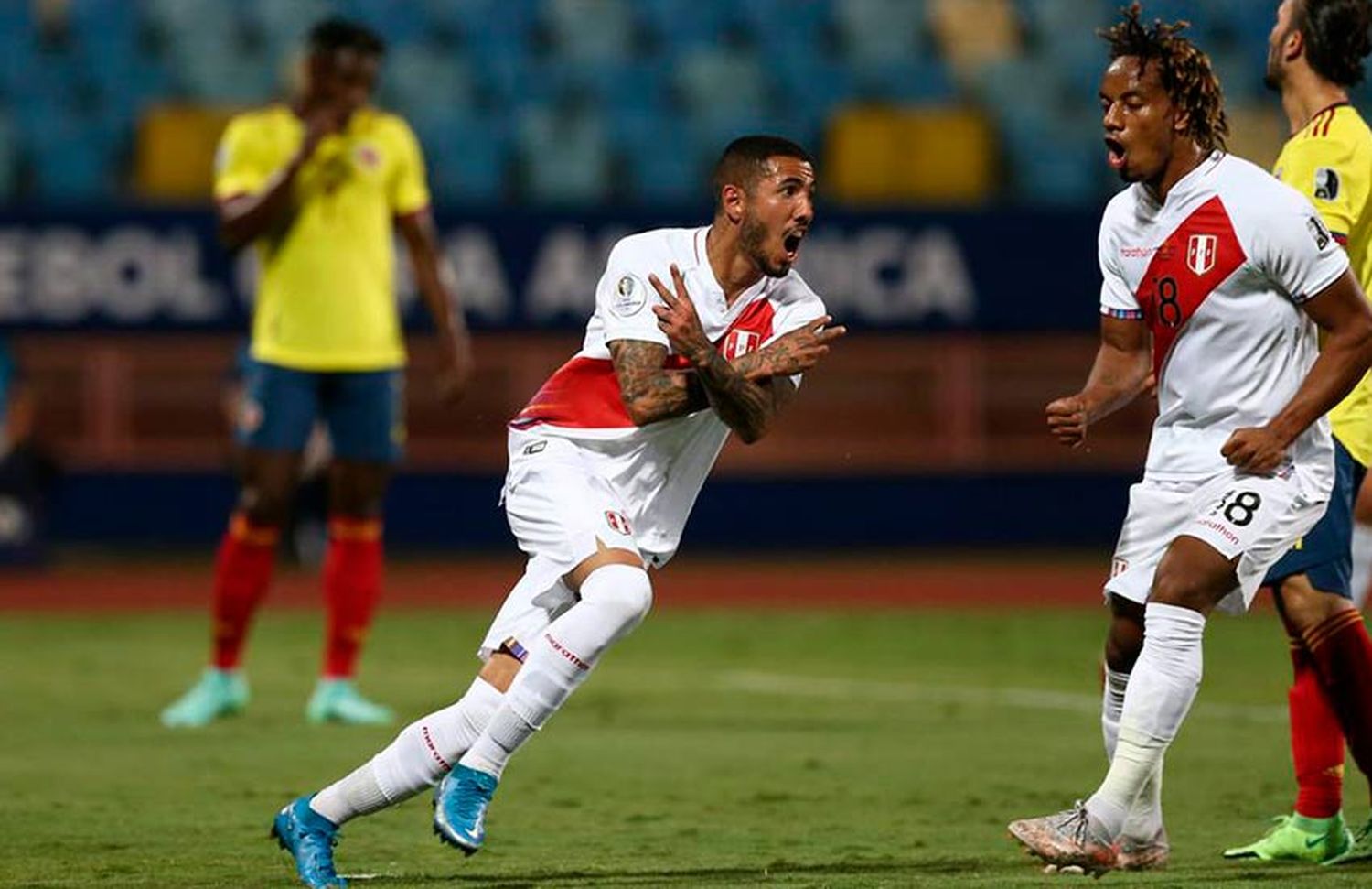 Perú le ganó 2 a 1 a Colombia por la tercera fecha del Grupo B