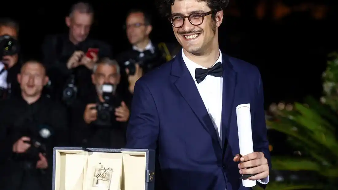 Federico Luis se lleva su Palma de Oro, primer argentino en ganar esa distinción. Foto Reuters