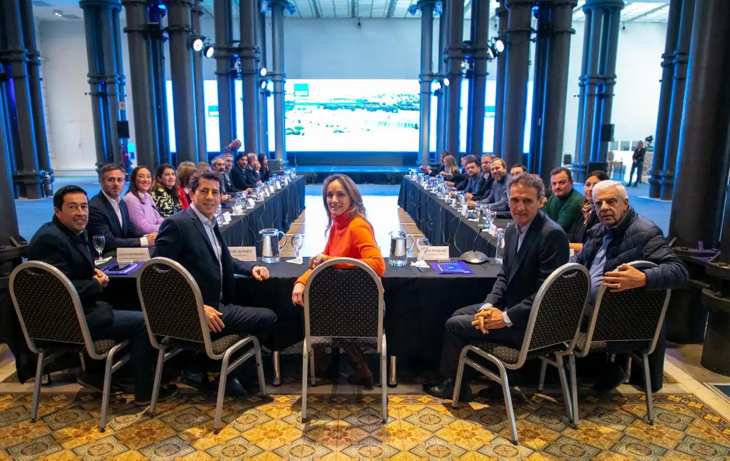 Malena Galmarini, De Pedro y Katopodis presentaron el plan quinquenal de obras y expansión de servicios 2024-2028 de AySA