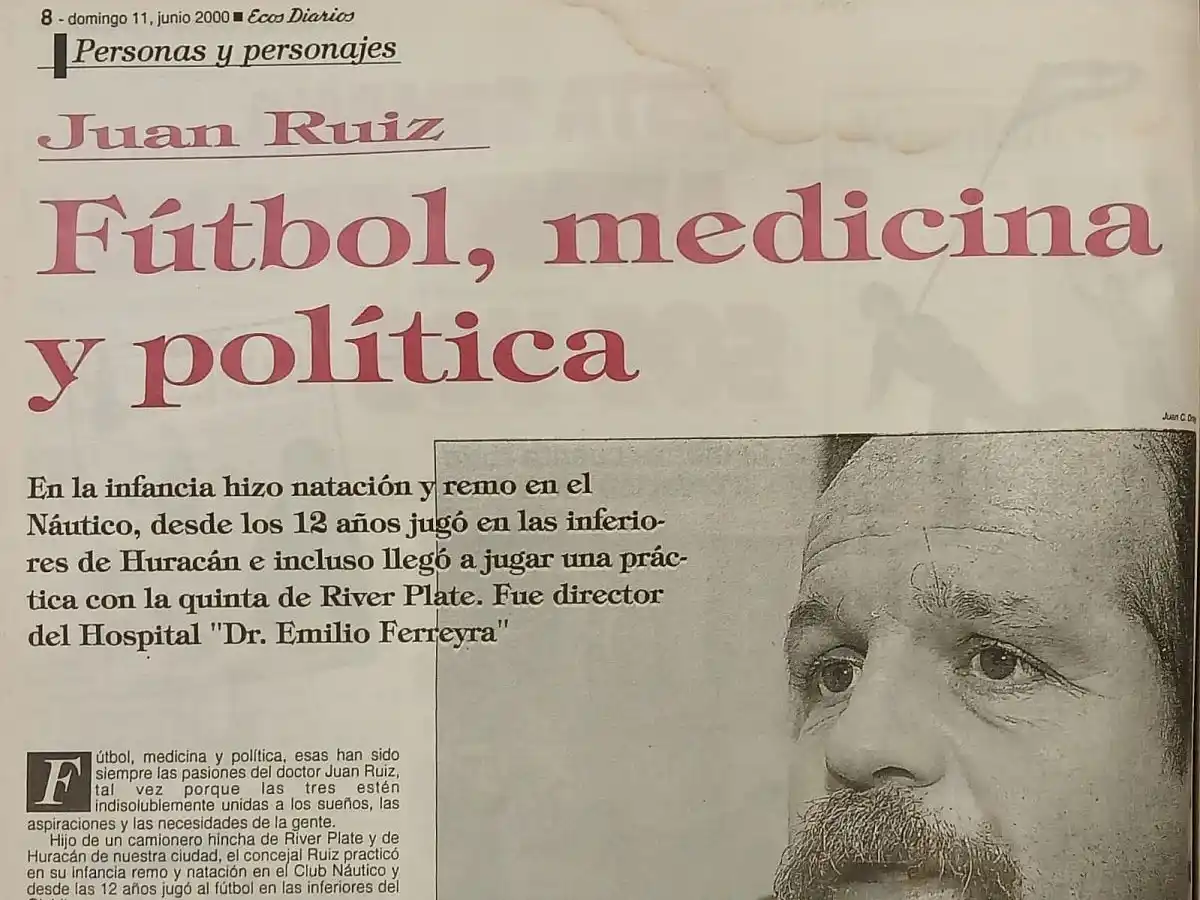 Falleció el médico Juan Alfonso Ruiz