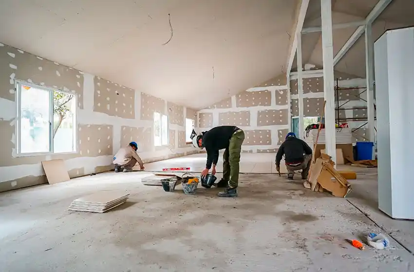 Etapa final de obra para el Pabellón sanitario en Pinamar