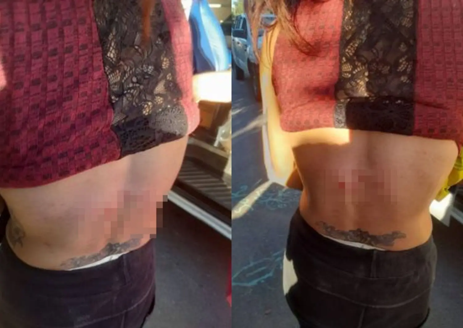 Salvaje agresión con una cadena a una mujer que estaba con sus hijos.