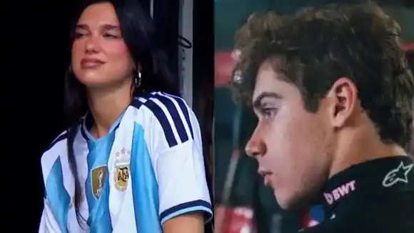 Franco Colapinto le hizo una particular invitación a Dua Lipa luego de que viera el Superclásico entre Boca y River