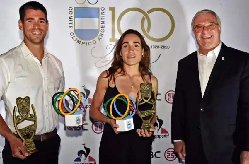 Belén Casetta y Ulises Saravia fueron premiados por el Comité Olímpico Argentino