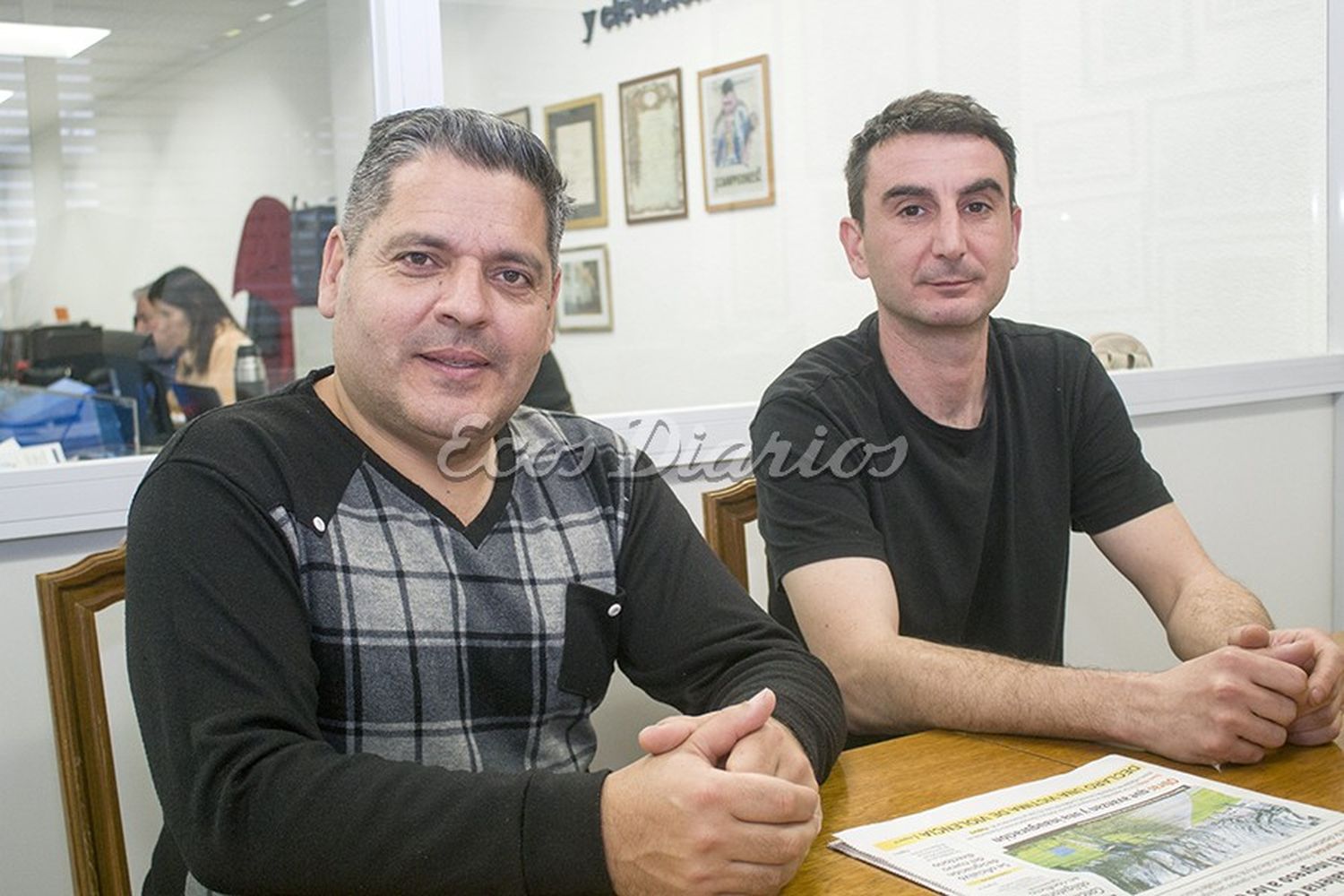 En Ecos Diarios. Pablo Nosek y Mariano Valiante