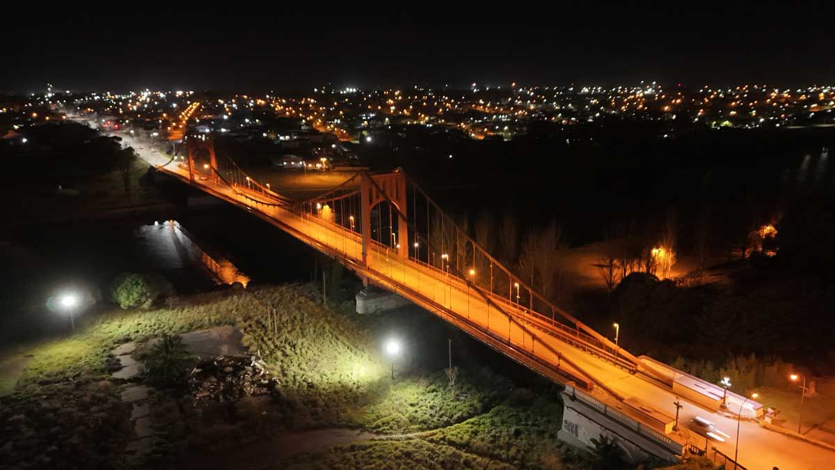 Puente Colgante, visto desde el dron de Ecos Diarios