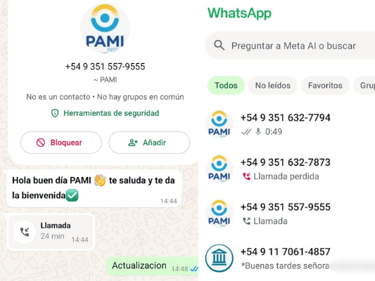 Otra estafa, se hacen pasar por Pami y por el banco Nación: "Casi que te roban, vieja pel*#&da"