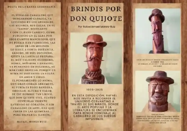 Inauguran en Paraná la muestra “Un brindis por Don Quijote”, un homenaje escultórico a Cervantes