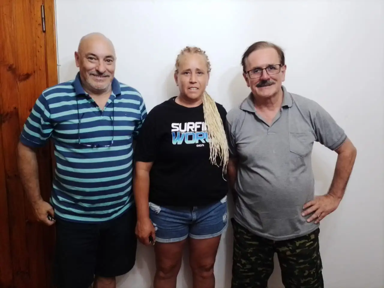Oscar Daneri, Vanesa González y Guillermo Brown.