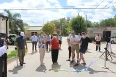 Inauguraron 4 cuadras de pavimentación con Intertrabado