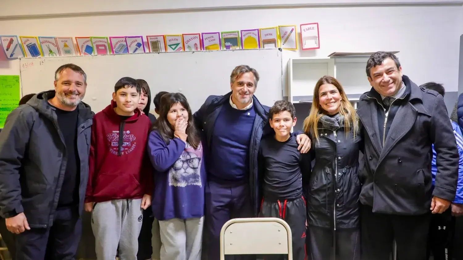 Achával compartió la recorrida con estudiantes y docentes.