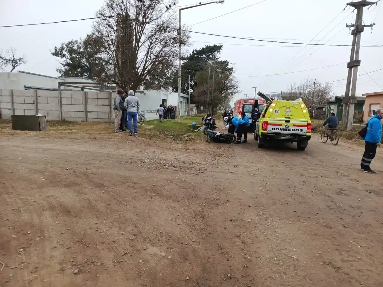 La colisión se produjo en el cruce de las calles Falucho y Caparrós. Foto: BVVT
