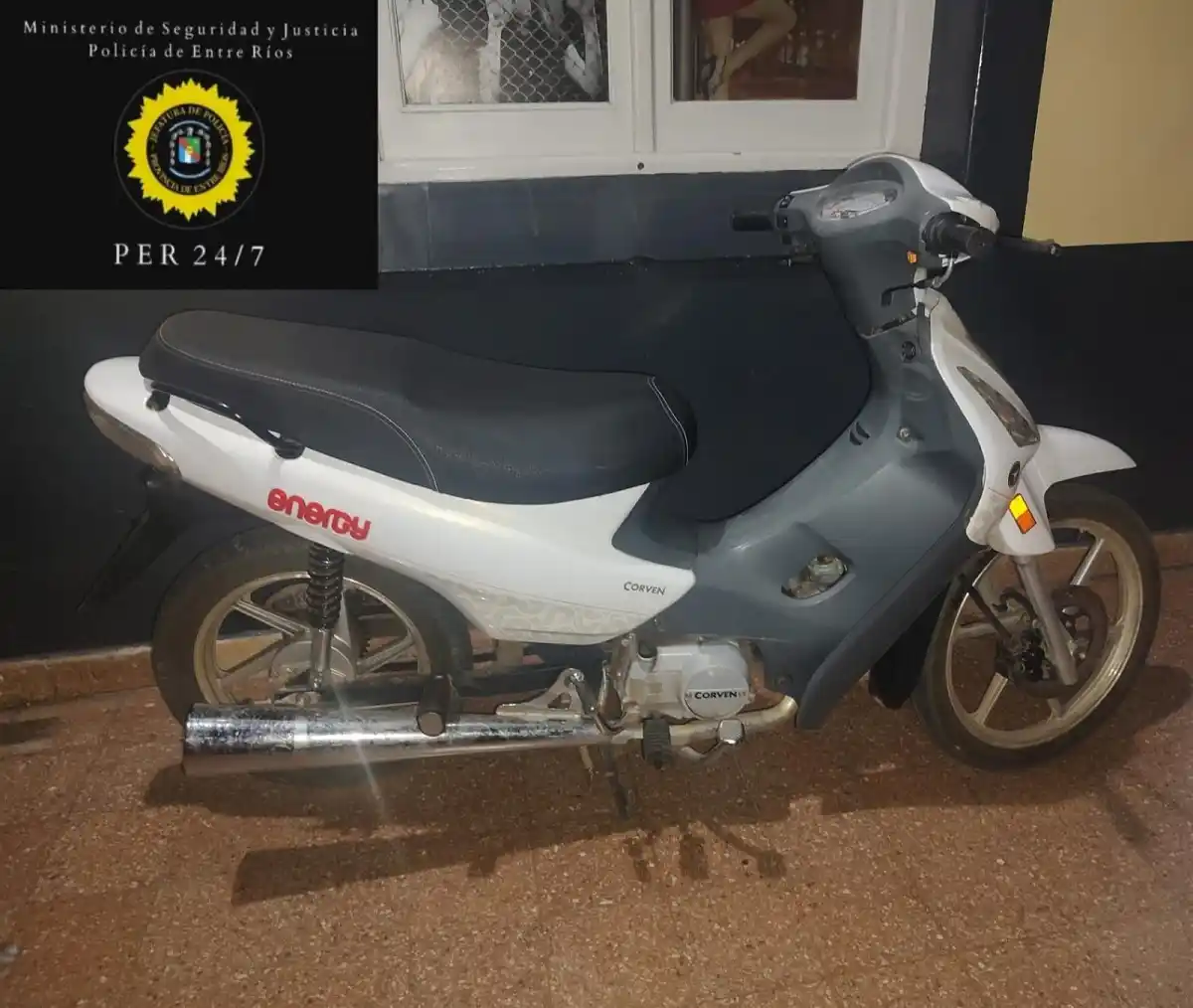 Secuestraron motocicleta robada en operativo policial