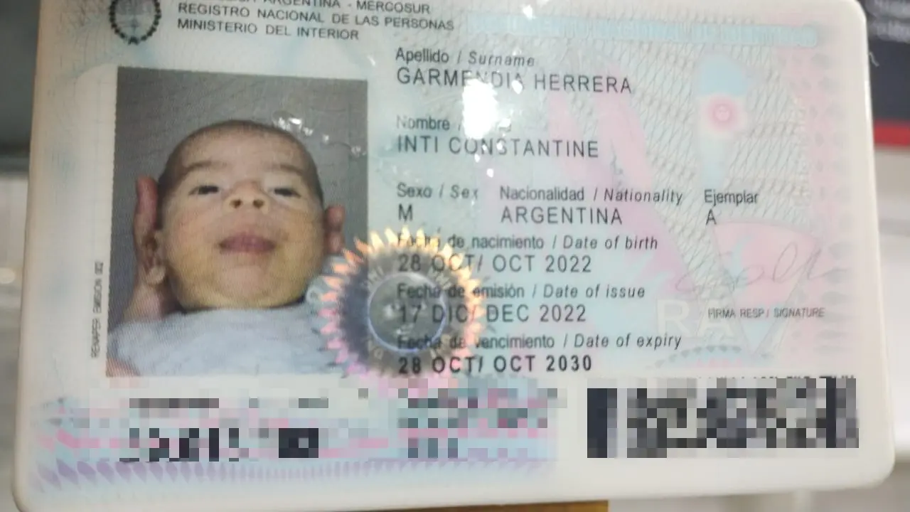 Encontraron DNI de Inti Garmendia Herrera
