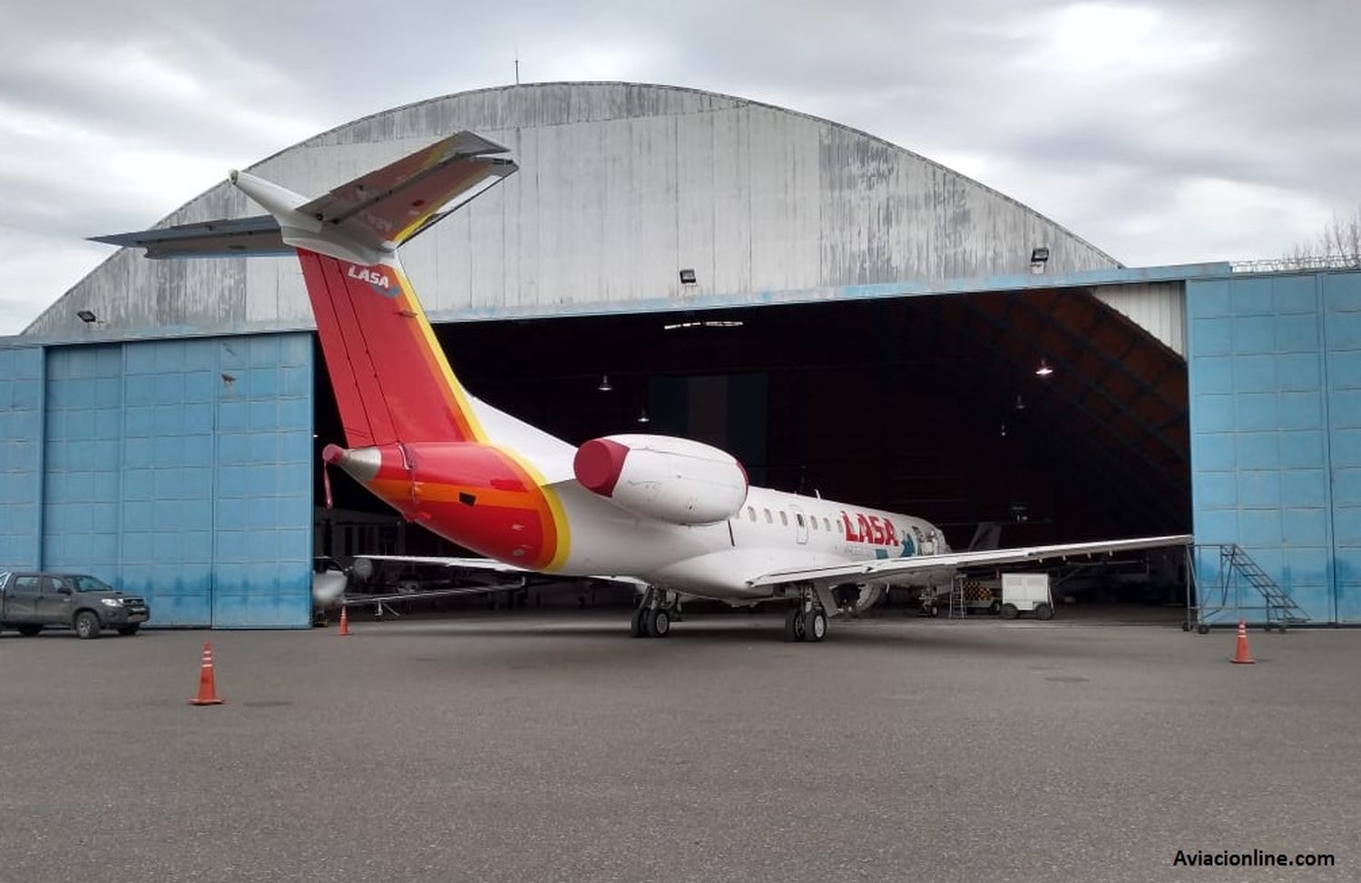 LASA: ya luce la matrícula «LV» el primer Embraer ERJ-145 de Argentina