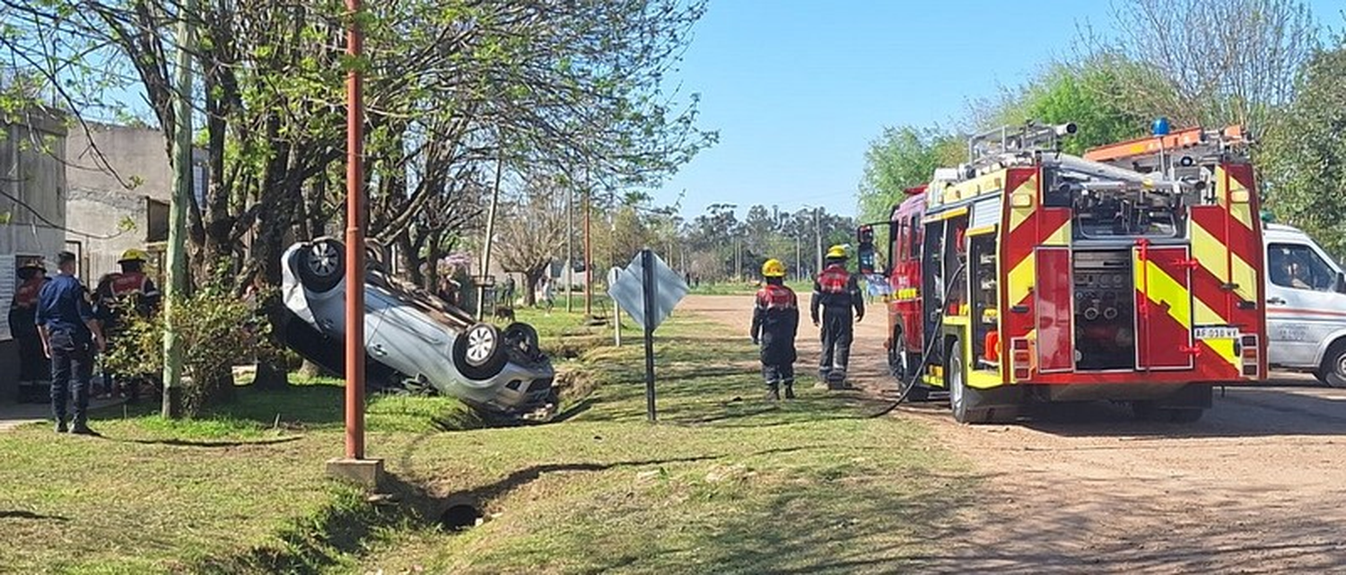 Dos jóvenes protagonizaron un violento vuelco en Obras Sanitarias