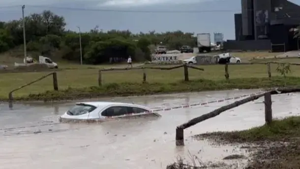 El temporal en Pinamar