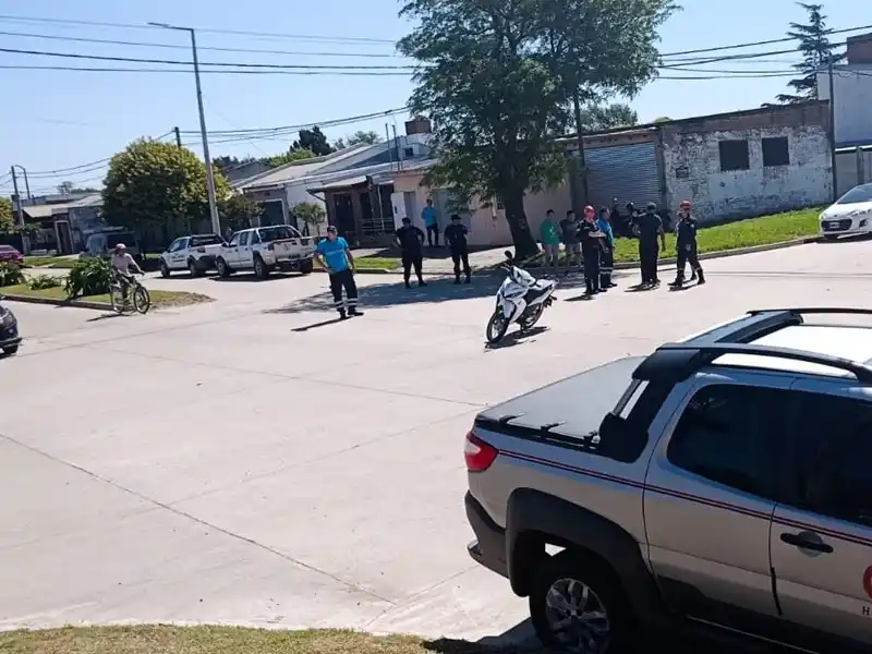 Joven lesionada tras la colisión.