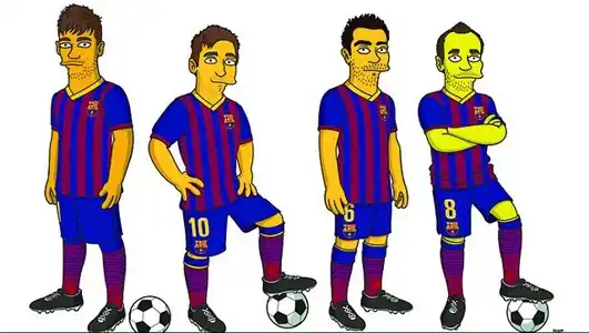 Barcelona presentó la versión "simpsonizada" de Messi