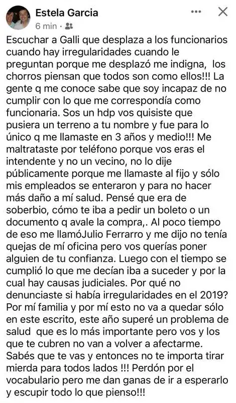 respuesta garcia a galli