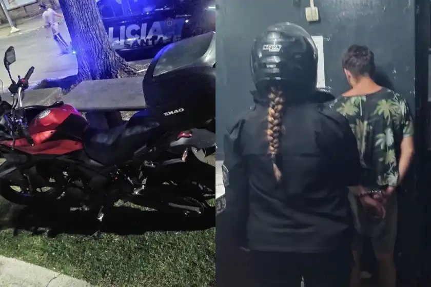 Detenido por robar una moto.