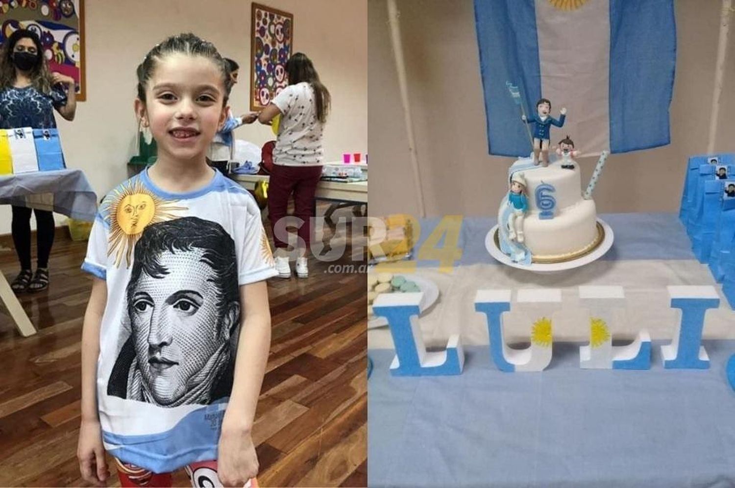 Pequeños patriotas: nena casildense hizo su “cumple” de San Martín y Belgrano y sus amigos quieren imitarla