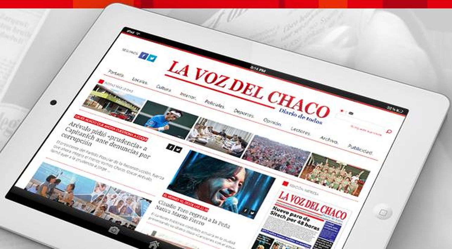 LA VOZ DEL CHACO cumple 24 años:
fuente de la historia provincial