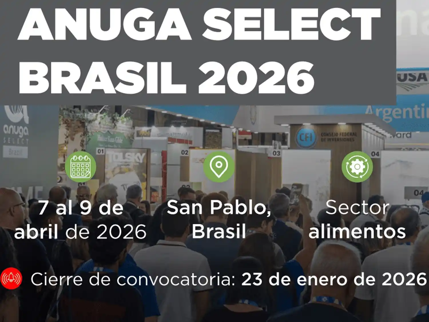 Invitan a exportadores a formar parte de Anuga Select Brazil 2026