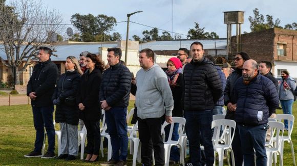 El Intendente felicitó a los vecinos de Claraz y enfatizó en un mensaje de empatía y construcción colectiva