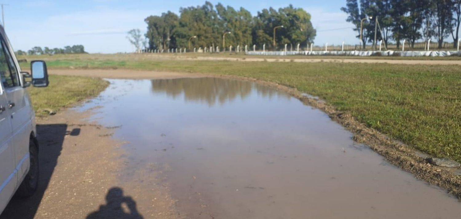 En Laprida, el agua frenó la actividad.