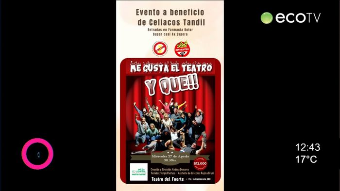 Se presenta una obra de teatro a beneficio de la Asociación Celíaca de Tandil