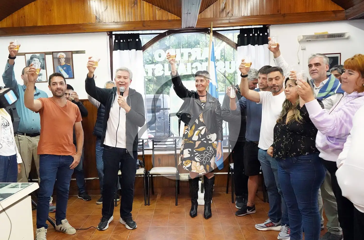 Brindis. Militantes del peronismo despidieron el año con un análisis del presente