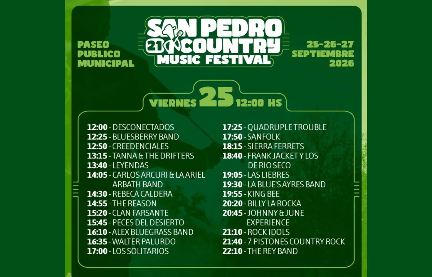 San Pedro Country Music Festival: Viernes 25