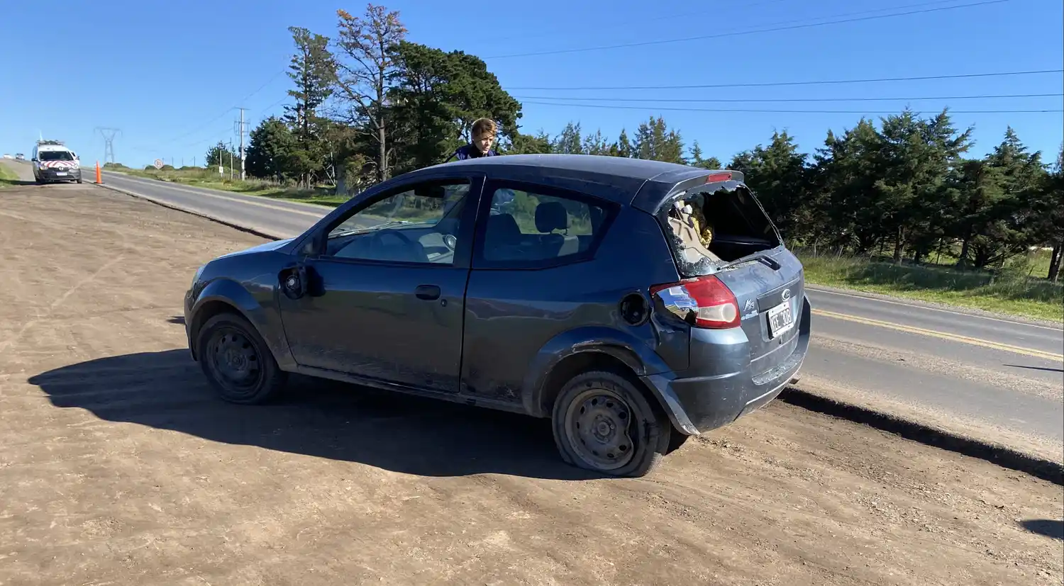 Un motociclista fue hospitalizado tras un accidente en la ruta 226