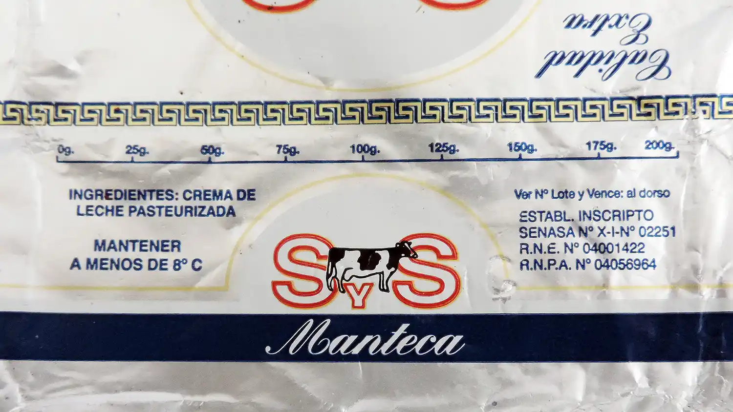 La Assal alerta sobre la “Manteca, Calidad Extra” de la marca SyS