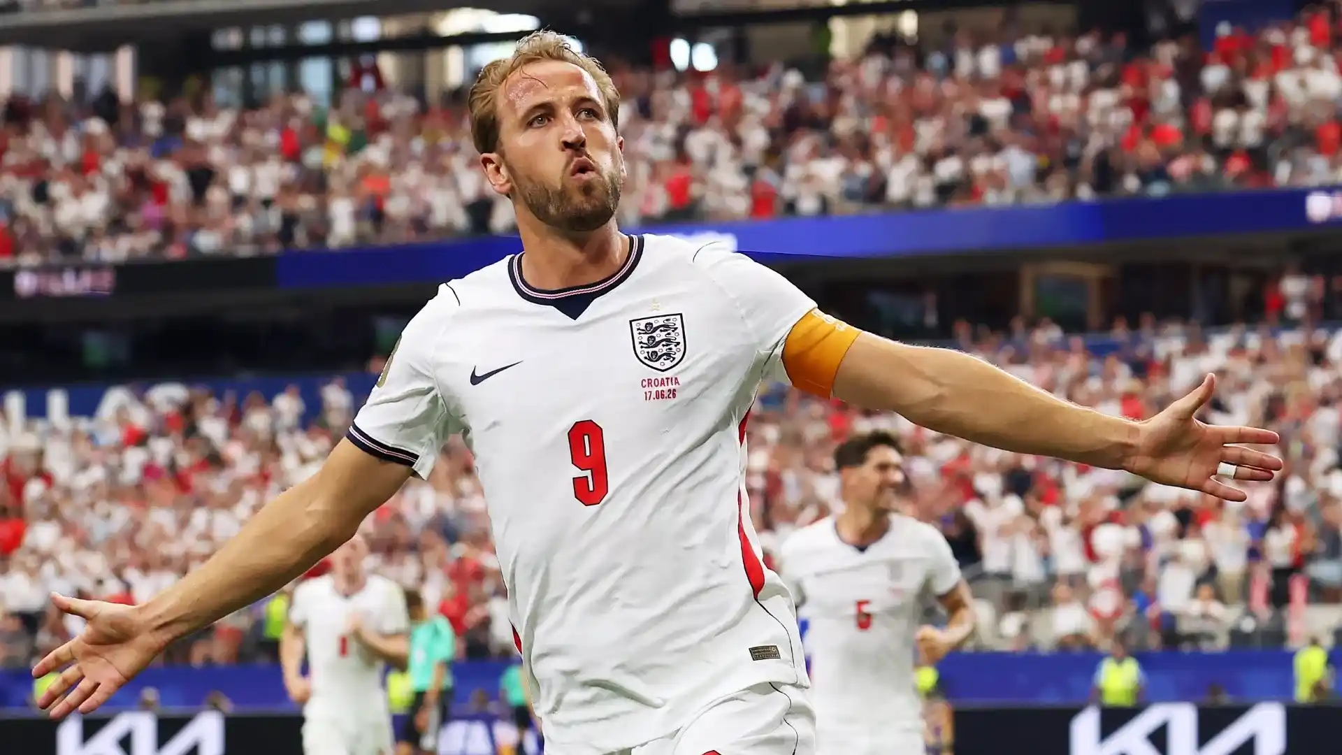 Harry Kane mostró toda su capacidad goleadora ante los croatas.