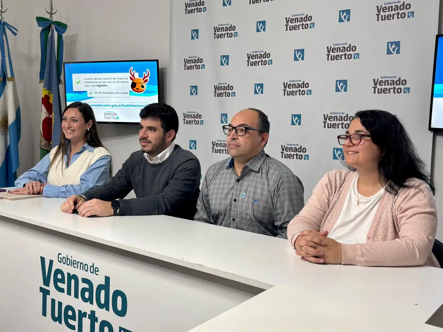 Los detalles de la medida fueron aportados en conferencia de prensa por Leonel Chiarella, Camila Vicente, Sebastián Turdo y Geraldina Morguen.