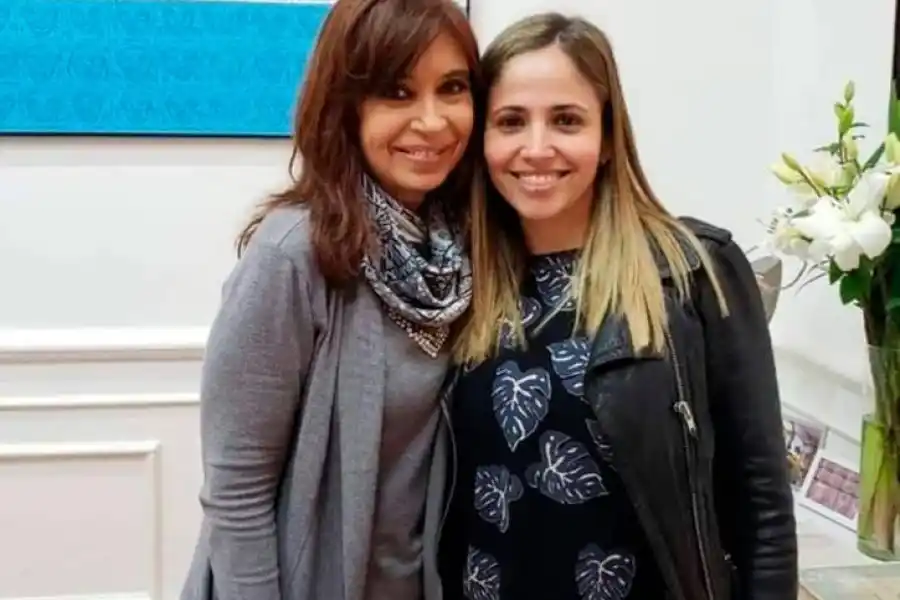 Romina Uhrig con Cristina Kirchner (Facebook)