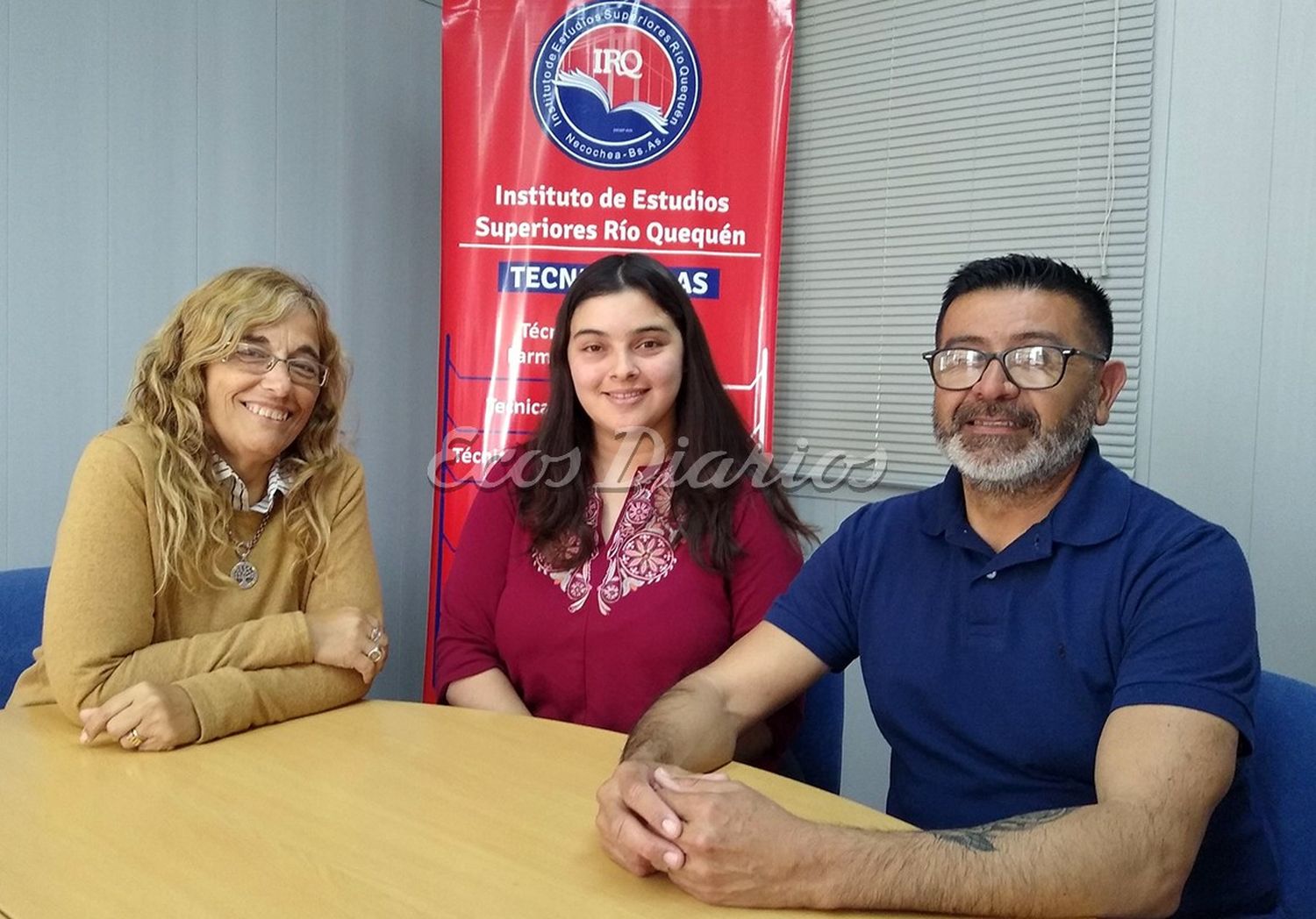 Marcela Abete, Florencia Fernández y Ángel Vallejos