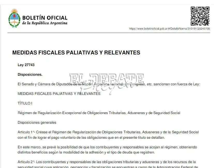 El Gobierno promulgó la Ley Bases y el paquete fiscal: los textos completos