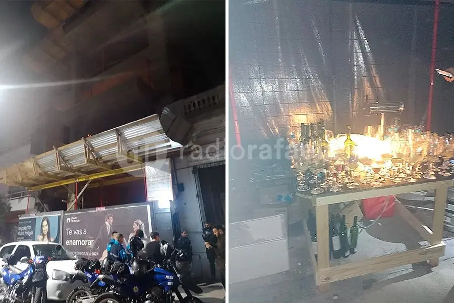 VIDEO | Desactivaron una fiesta electrónica en una obra en construcción en pleno centro de la ciudad de Rosario