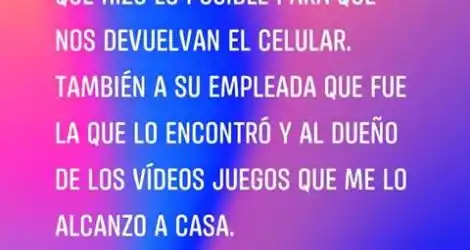 Agradecimiento: “Todavía queda gente honesta”