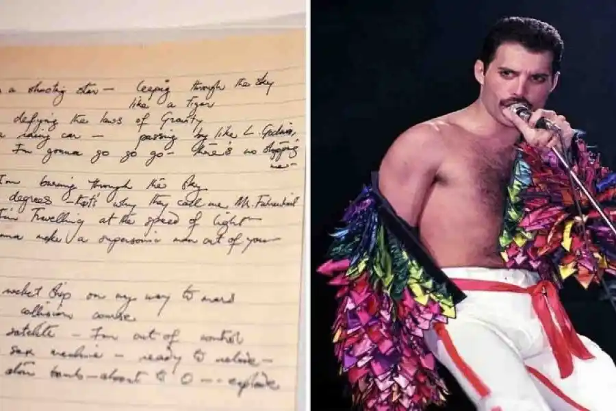 Subastarán una serie de manuscritos de Freddie Mercury: podrían valer más de un millón de dólares
