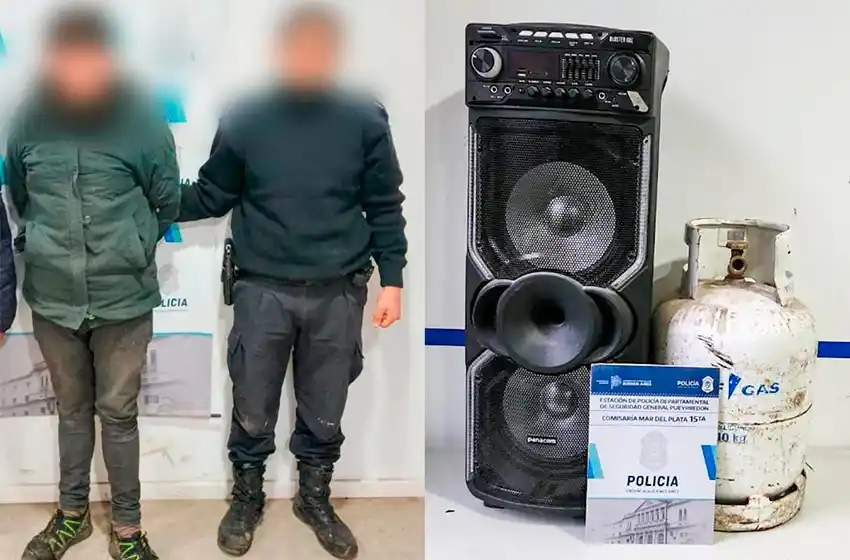 Entró a una casa y se llevó un parlante y una garrafa